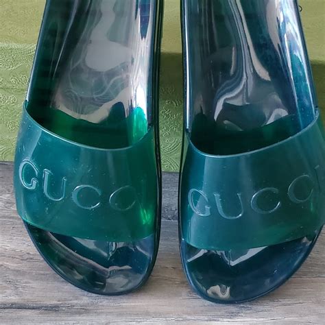 gucci transparent slides